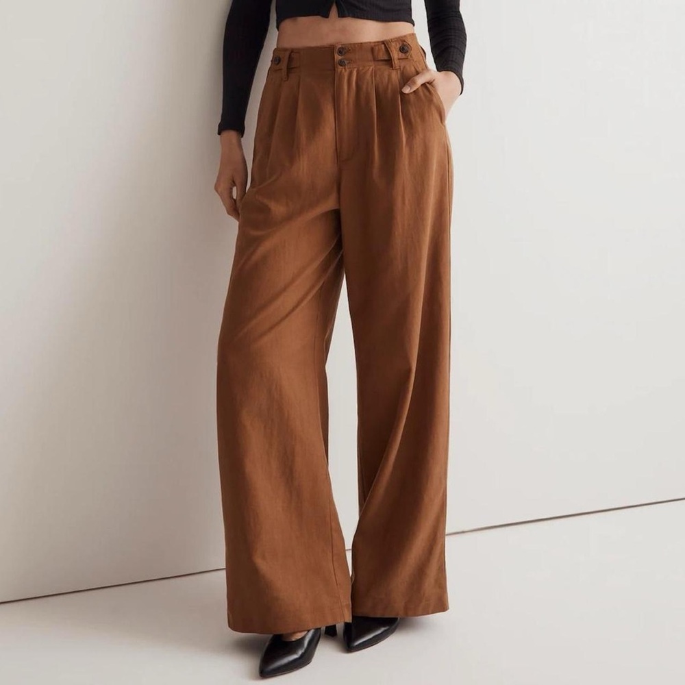 Madewell The Harlow Wide-Leg Pant in Acorn